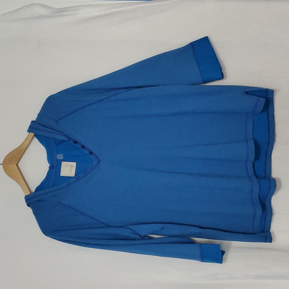 Sejour Blue Hoody Shirt Size 1X
